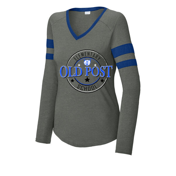Women's Halftime Long Sleeve V Neck Tee Thumbnail